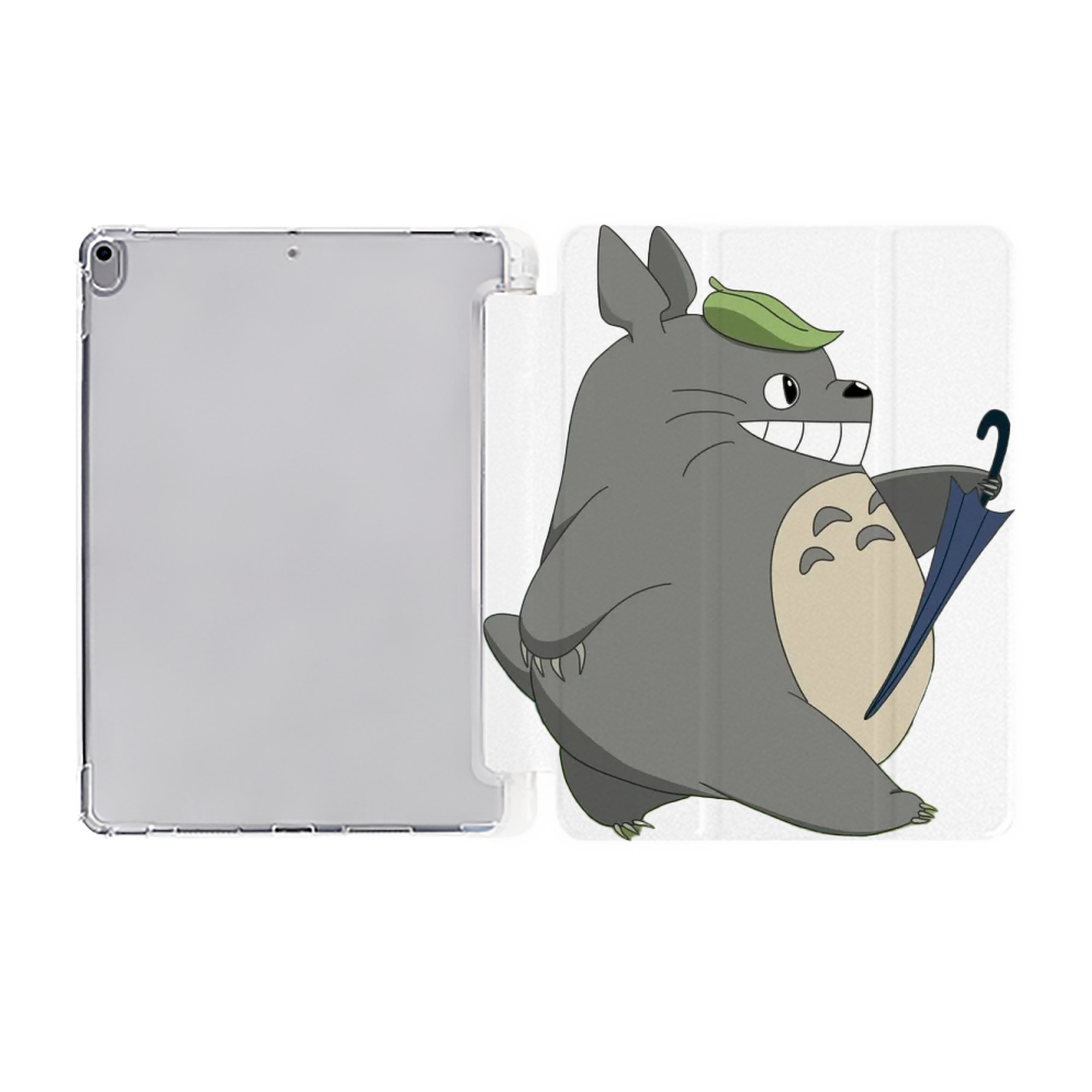 （画像用） となりのトトロ 草壁メイ 草壁サツキ My Neighbor Totoro Satsuki Kusakabe Mei Kusakabe IPad ケース ペン収納付き 三つ折りスタンド PUレザー×シリコン 対応機種9.5/10.5/10.9インチ